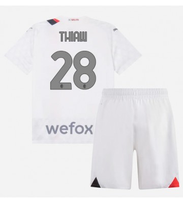 AC Milan Malick Thiaw #28 Borta Kläder Barn 2023-24 Kortärmad (+ Korta byxor)